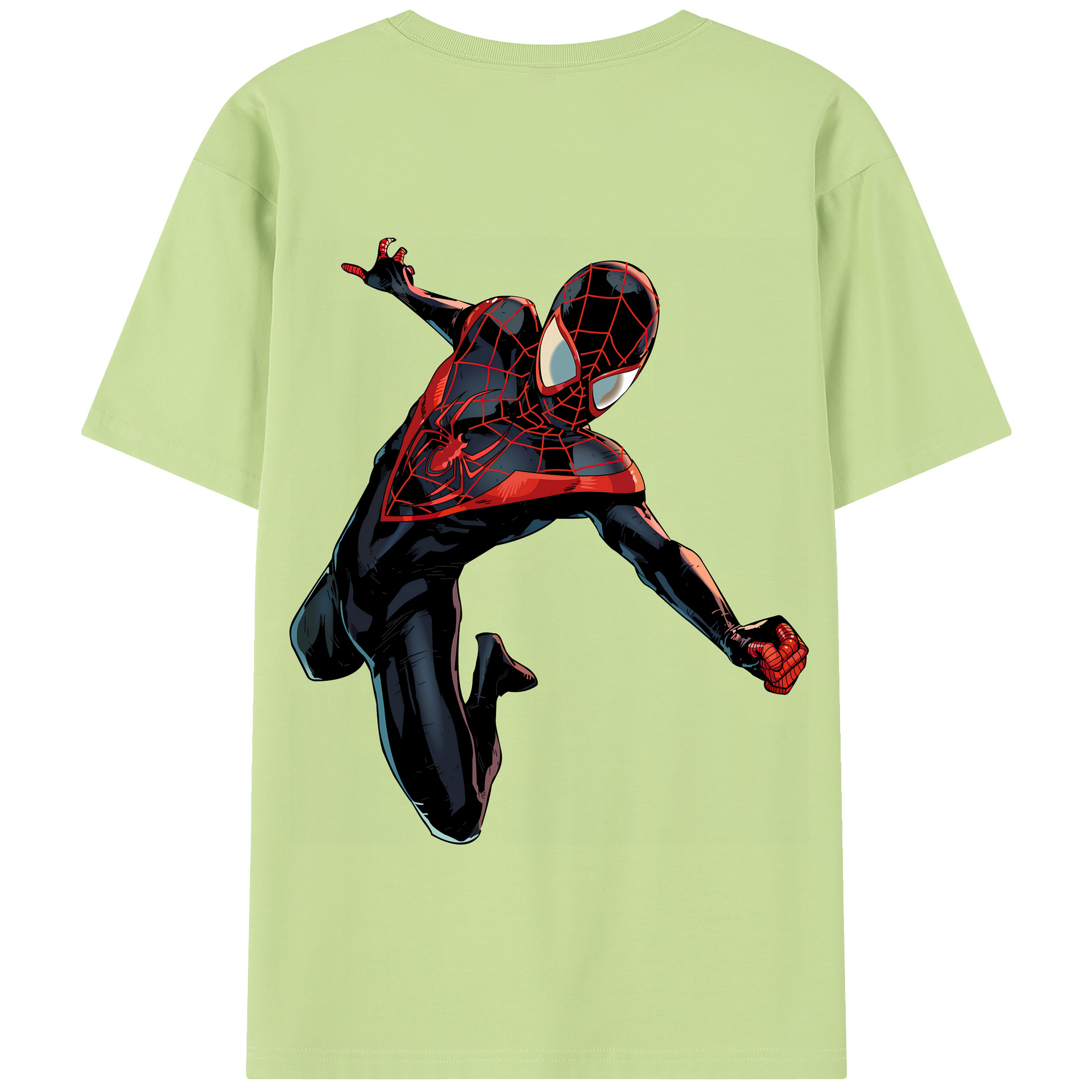 （画像用） Spider Man スパイダーマン 綿100％半袖Tシャツ（背面プリント）